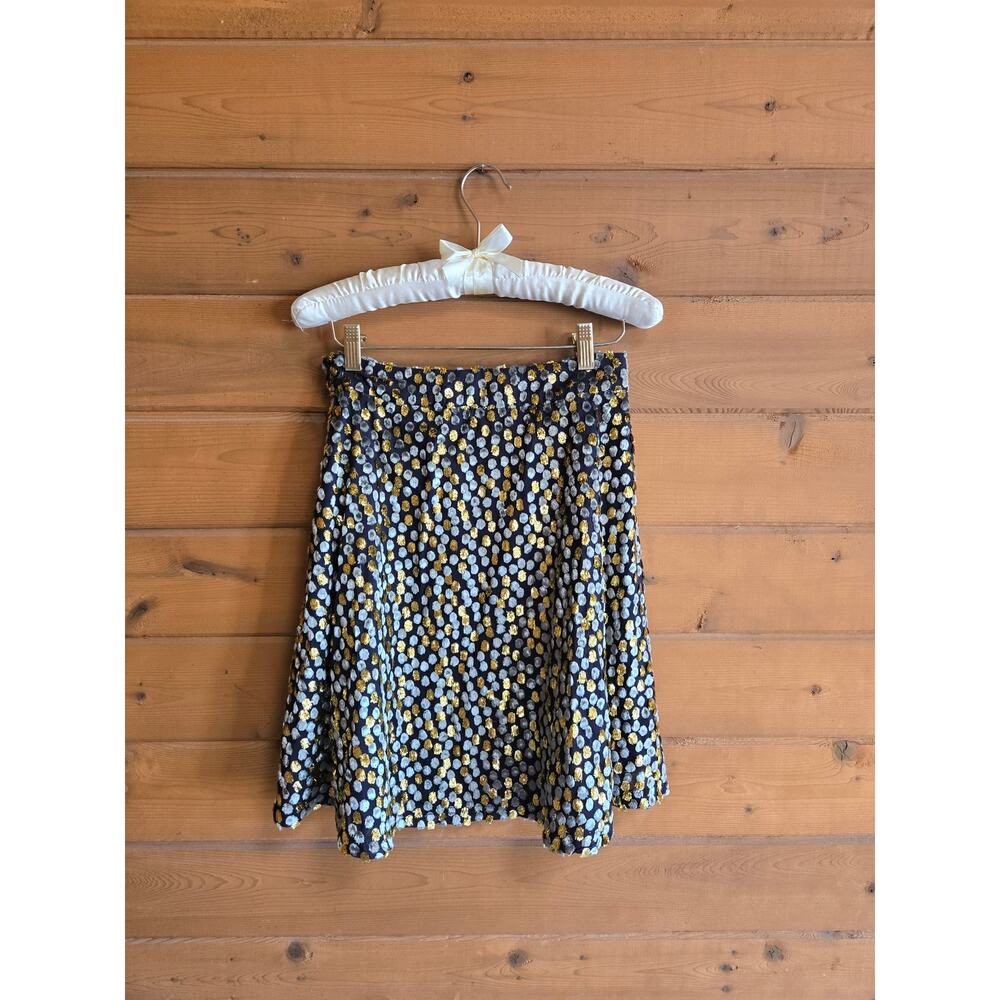 Modcloth Skirt Metallic Tinsel Sway This Way Holiday Y2K Dotted S Fairycore 90s - Picture 5 of 5